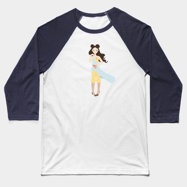 Air Girl 2 Baseball T-Shirt by littlemoondance